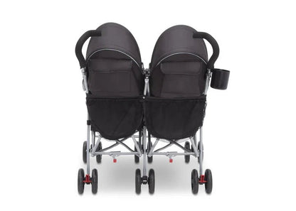 LX Lightweight Side-by-Side Double Baby Stroller with Recline and Canopy
