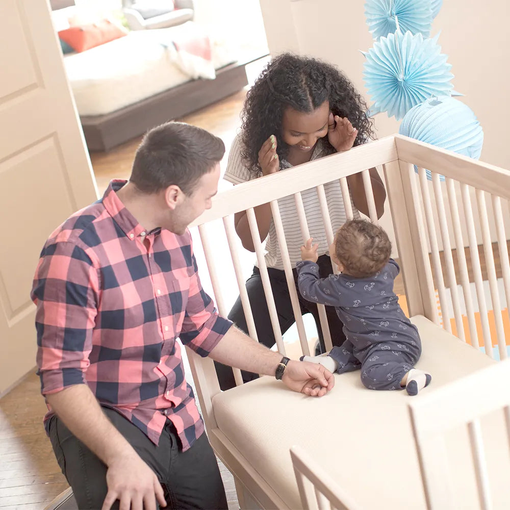 Organic Breathable Dual Firmness Baby Crib Mattress with Washable Waterproof Cover