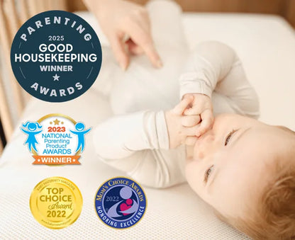 Organic Breathable Dual Firmness Baby Crib Mattress with Washable Waterproof Cover