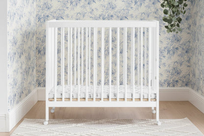 Mia Portable Folding Mini Baby Crib with Mattress and Space Saving Design