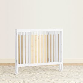 Mia Portable Folding Mini Baby Crib with Mattress and Space Saving Design
