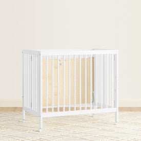 Mia Portable Folding Mini Baby Crib with Mattress and Space Saving Design