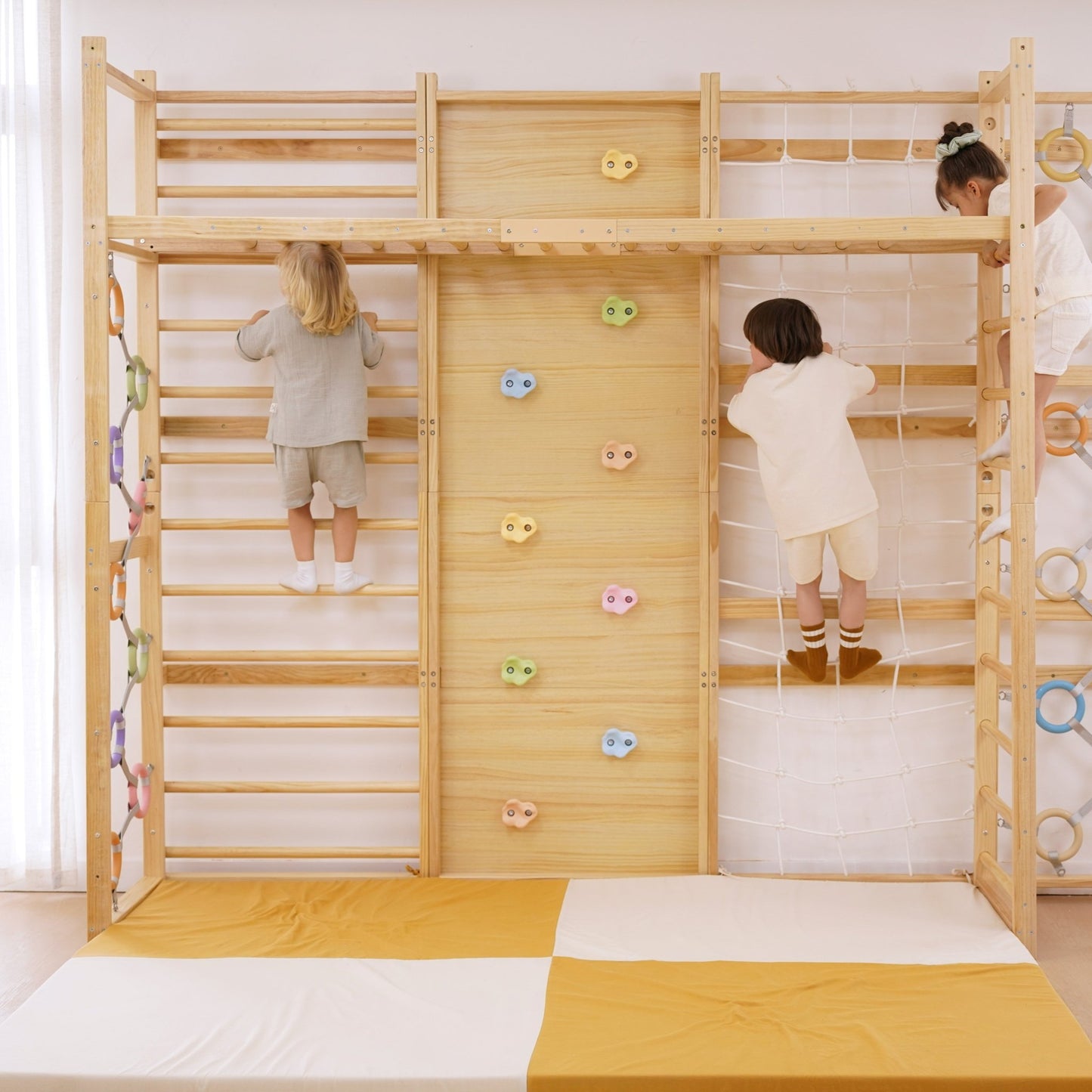 Monkey Bar Attachment – For 95 Inch Walnut Swedish Ladder