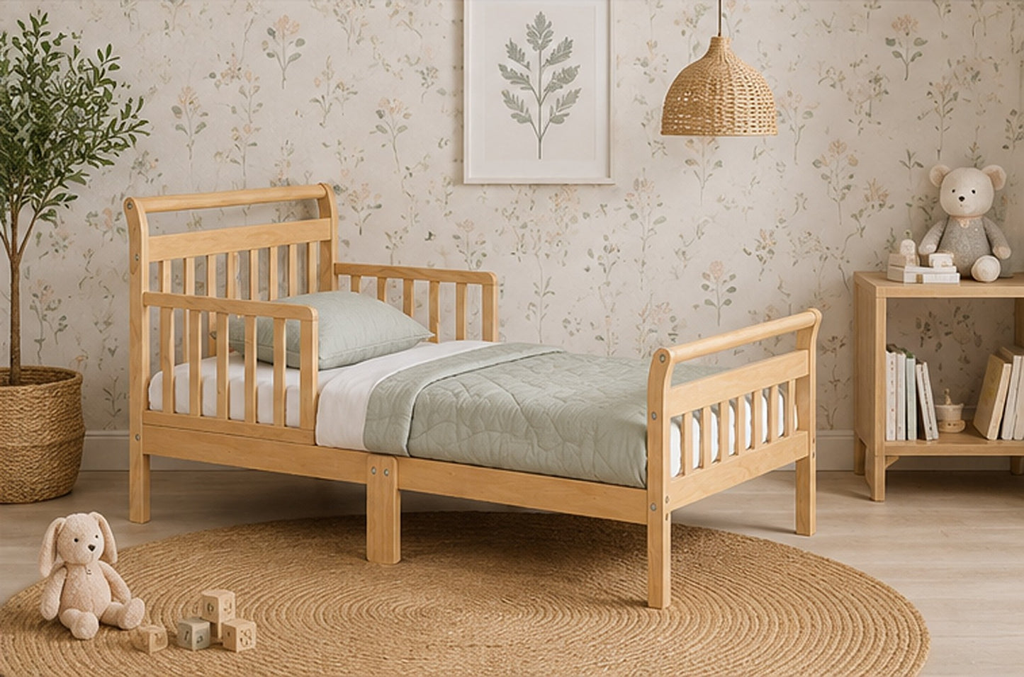 Anna Classic Toddler Bed with Built-In Safety Rails