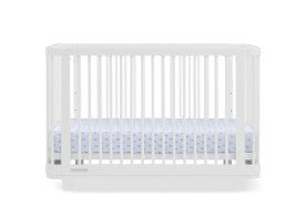 Nest 4 In 1 Convertible Baby Crib with Rounded Design and Adjustable Mattress Height