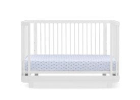 Nest 4 In 1 Convertible Baby Crib with Rounded Design and Adjustable Mattress Height