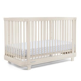 Nest 4 In 1 Convertible Baby Crib with Rounded Design and Adjustable Mattress Height