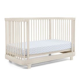 Nest 4 In 1 Convertible Baby Crib with Rounded Design and Adjustable Mattress Height