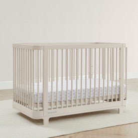 Nest 4 In 1 Convertible Baby Crib with Rounded Design and Adjustable Mattress Height