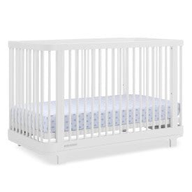 Nest 4 In 1 Convertible Baby Crib with Rounded Design and Adjustable Mattress Height