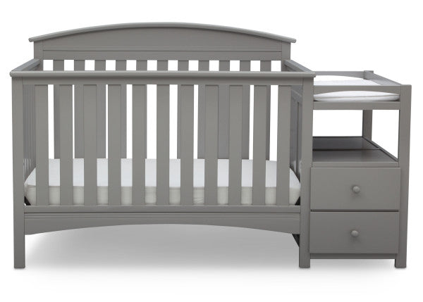 Abby Convertible Crib and Changing Table Combo with Storage Drawers and Adjustable Mattress Height
