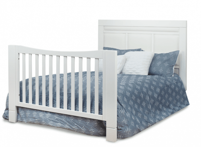 Orbelle Crystal Full Size Convertible Baby Crib with Trundle White or White Gray Nursery Bed
