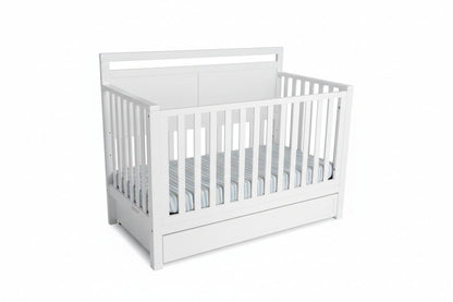 Orbelle Gabby Full Size Baby Crib White Solid Wood Convertible Nursery Crib
