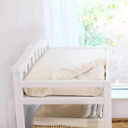 Organic Cotton Waterproof Baby Changing Pad with Safety Straps