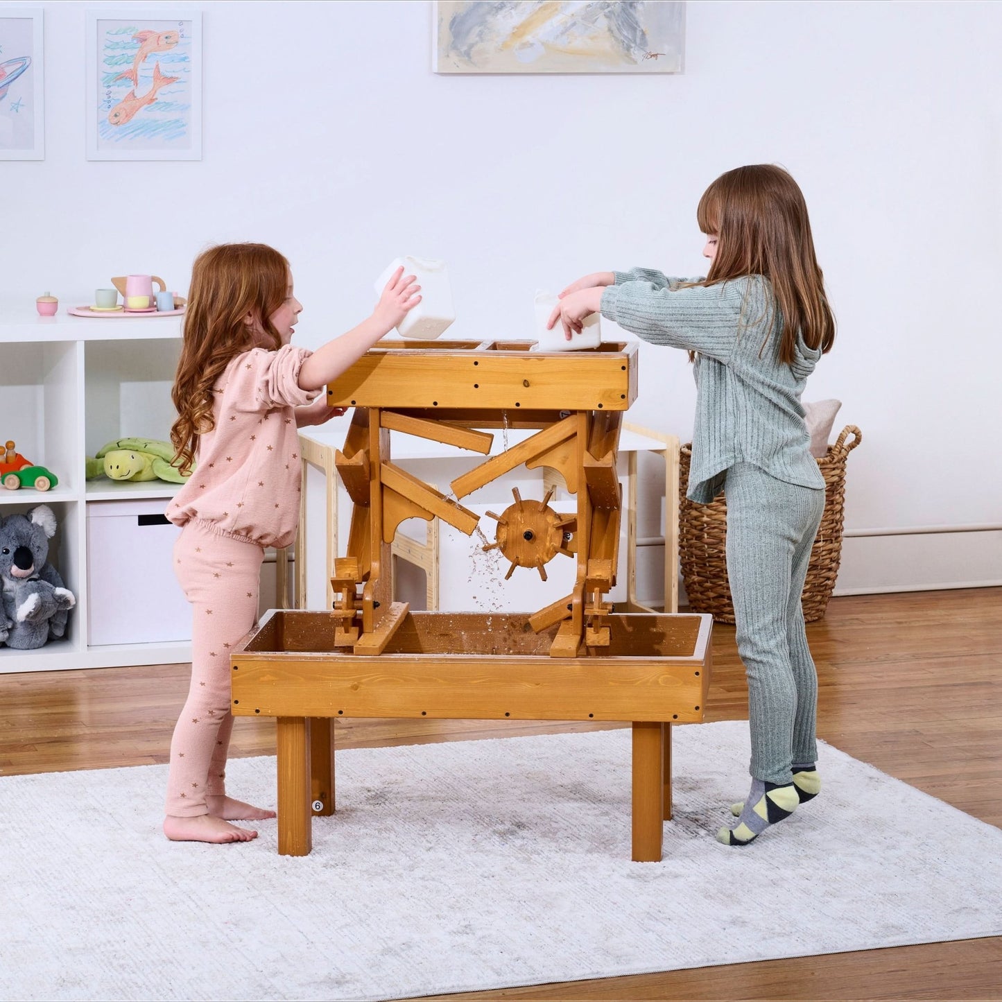 Outdoor Wooden Water Table for Toddlers | Kids’ Sensory Play Station
