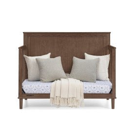 Penelope 6 In 1 Convertible Baby Crib with Scalloped Design and Adjustable Mattress Height