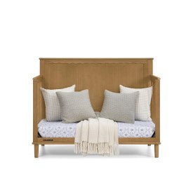 Penelope 6 In 1 Convertible Baby Crib with Scalloped Design and Adjustable Mattress Height