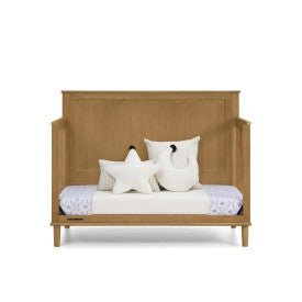 Penelope 6 In 1 Convertible Baby Crib with Scalloped Design and Adjustable Mattress Height