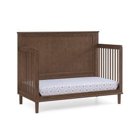 Penelope 6 In 1 Convertible Baby Crib with Scalloped Design and Adjustable Mattress Height