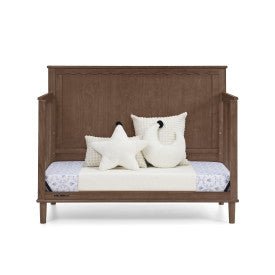 Penelope 6 In 1 Convertible Baby Crib with Scalloped Design and Adjustable Mattress Height