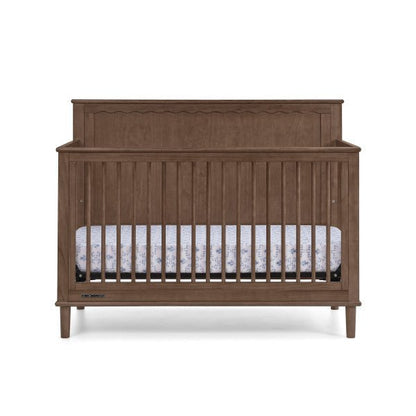 Penelope 6 In 1 Convertible Baby Crib with Scalloped Design and Adjustable Mattress Height
