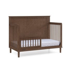 Penelope 6 In 1 Convertible Baby Crib with Scalloped Design and Adjustable Mattress Height