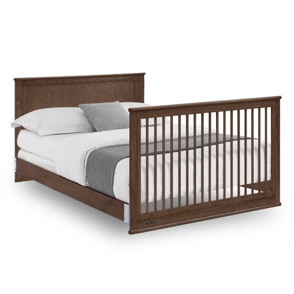Penelope 6 In 1 Convertible Baby Crib with Scalloped Design and Adjustable Mattress Height