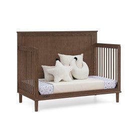 Penelope 6 In 1 Convertible Baby Crib with Scalloped Design and Adjustable Mattress Height
