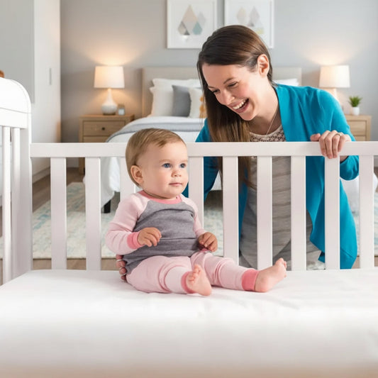 BungleCribs.com Lullaby Earth LE10 breathable white infant crib mattress