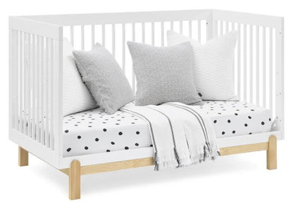 Poppy 4-in-1 Convertible Crib Solid Wood Baby Bed with Modern Design