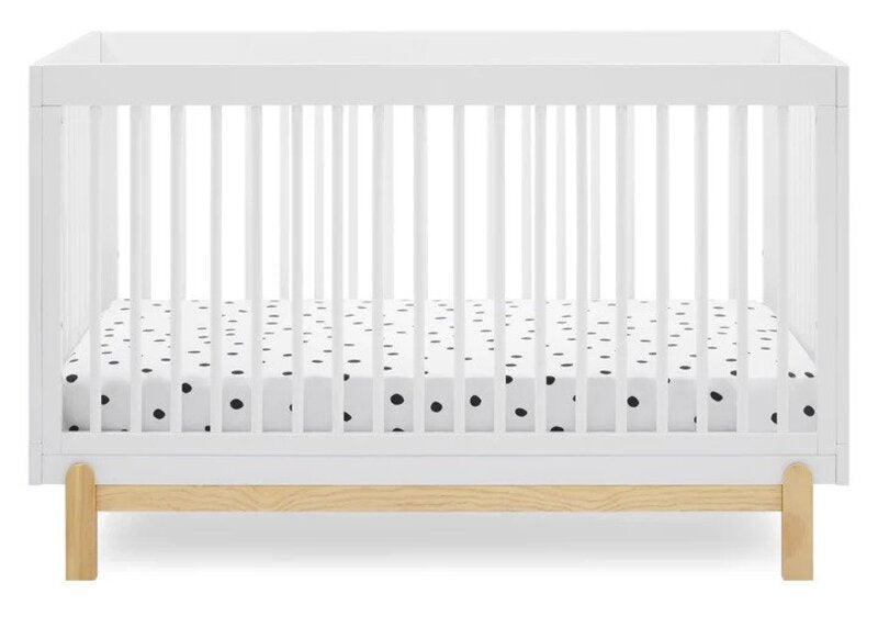 Poppy 4-in-1 Convertible Crib Solid Wood Baby Bed with Modern Design