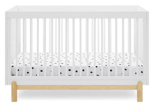Poppy 4-in-1 Convertible Crib Solid Wood Baby Bed with Modern Design