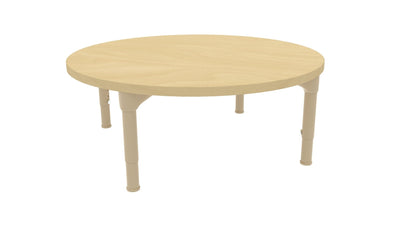 Round Adjustable Kids Table – 36" Diameter, 13" to 17" Height | Toddler & Preschool Activity Table for Classrooms & Daycares