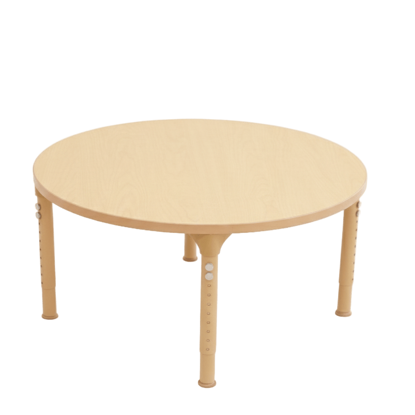 Round Adjustable Kids Table – 36" Diameter, 13" to 17" Height | Toddler & Preschool Activity Table for Classrooms & Daycares