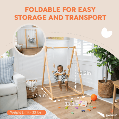 Spruce | Foldable Baby Swing - Blue Wave