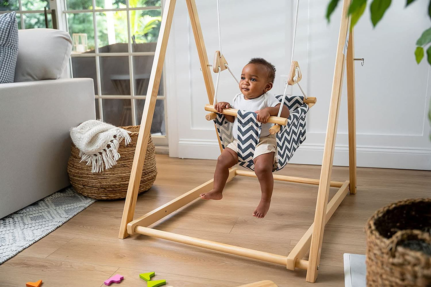 Spruce | Foldable Baby Swing - Blue Wave