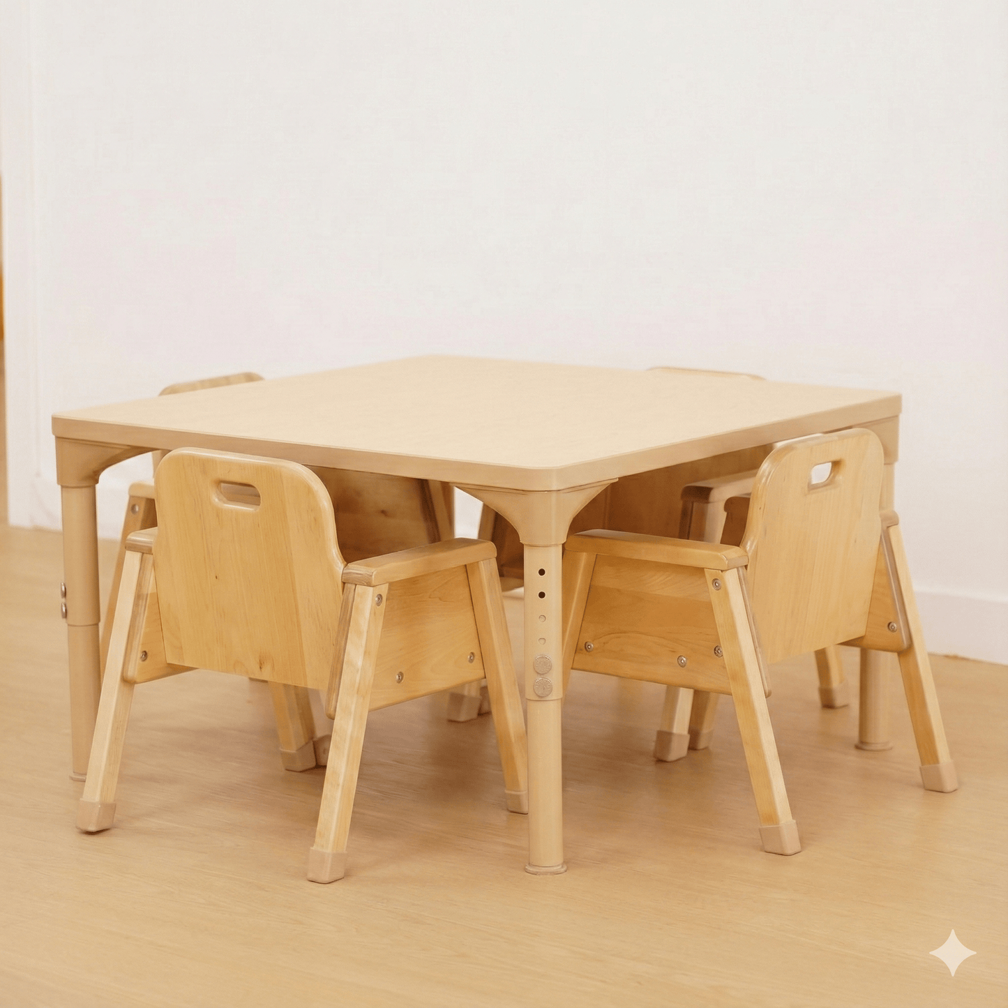 Square Adjustable Kids Table – 17" to 25" Height | Activity Table for Classrooms, Daycares & Homeschool