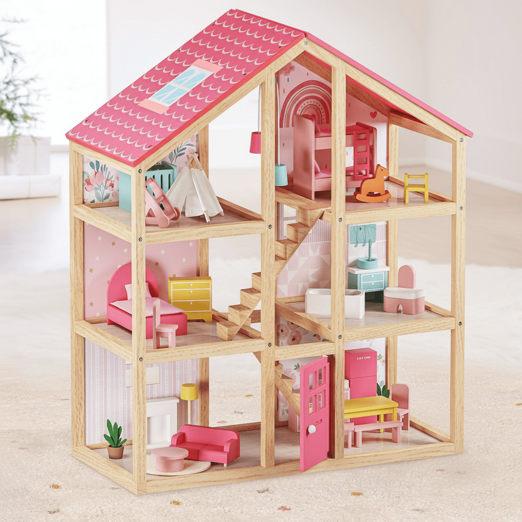 Tiny Land® Sweetwood Love Dollhouse without Dolls