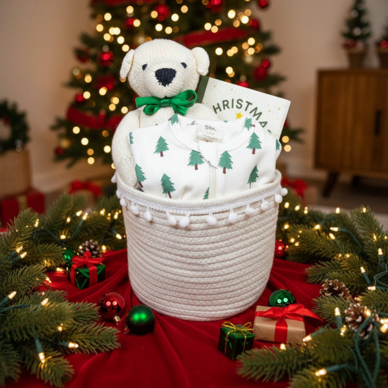 Tiny Timber Holiday Baby Gift Basket