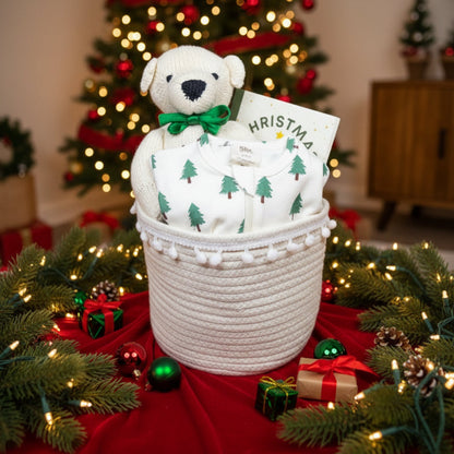 Tiny Timber Holiday Baby Gift Basket