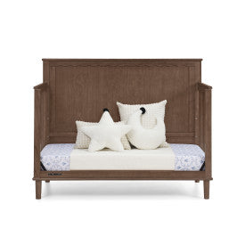 Penelope 6 In 1 Convertible Baby Crib with Scalloped Design and Adjustable Mattress Height