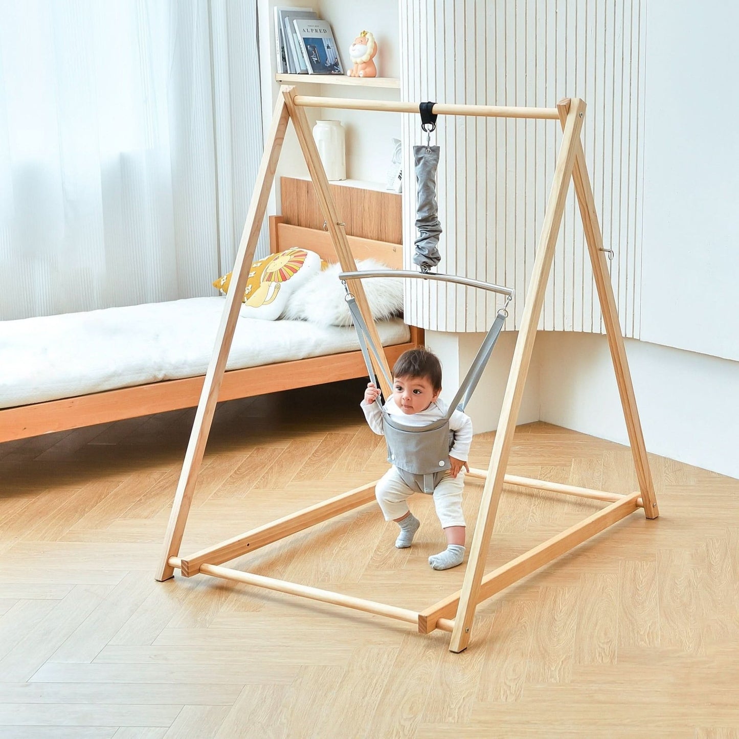 Tulip | Foldable Baby Bouncer - Beige