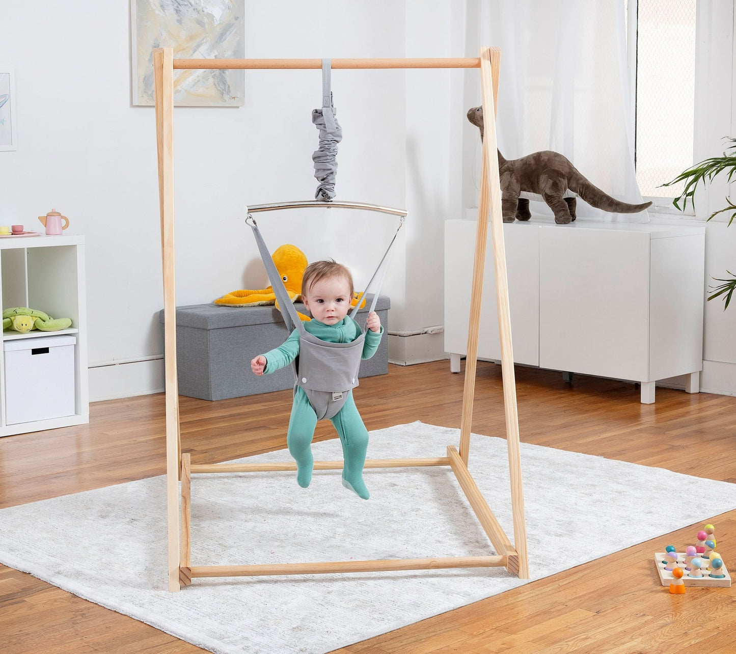 Tulip | Foldable Baby Bouncer - Gray