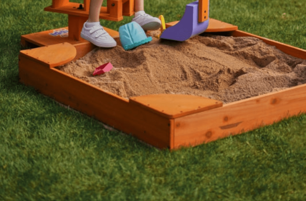 Wooden Sandbox – Durable Outdoor Play Area, Perfect for Excavator
