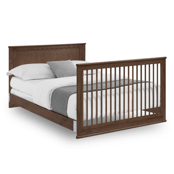 Penelope 6 In 1 Convertible Baby Crib with Scalloped Design and Adjustable Mattress Height