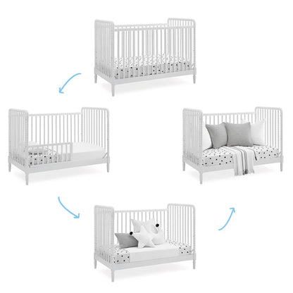 Saint 4-in-1 Convertible Crib - Timeless Jenny Lind Style, Converts to Toddler Bed