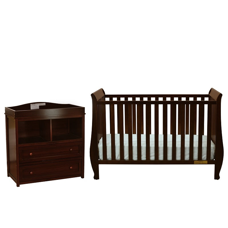 Naomi 4-IN-1 Convertible Baby Crib With Toddler Rail and Mattress