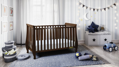 Naomi 4-IN-1 Convertible Baby Crib With Toddler Rail and Mattress