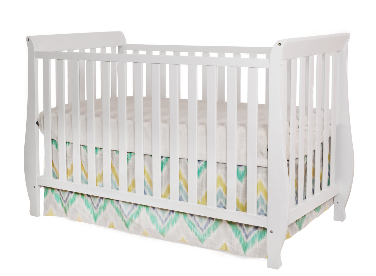 Naomi 4-IN-1 Convertible Baby Crib With Toddler Rail and Mattress