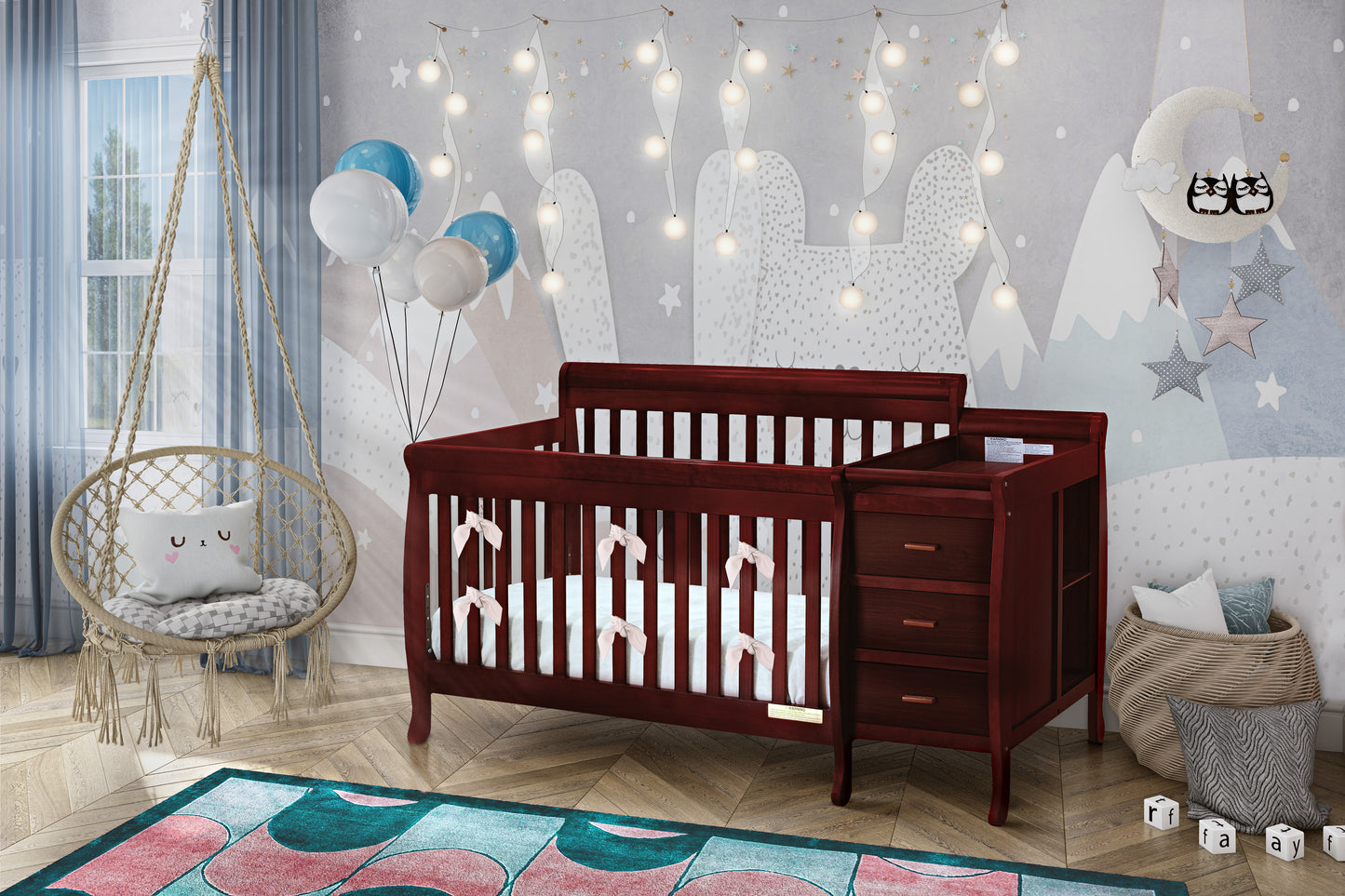 Kimberly Convertible Crib with Changing Table